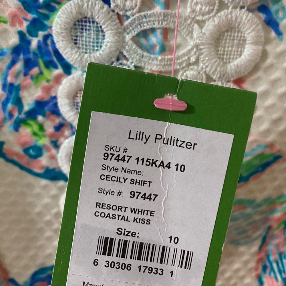 Lilly Pulitzer Cecily shift dress size 10 coastal kiss - Picture 3 of 9
